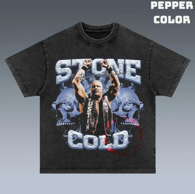 VINTAGE TEE STONE COLD, Double Sided Prints Vintage T-Shirt, Wrestler Shirt, WWE Shirt, Graphic Tee Shirt, Unisex T-Shirt, Gift For Him, Crewneck Sho