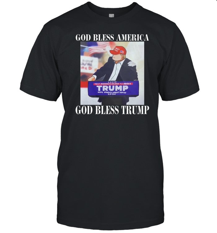 Shirt God Bless America God Bless Trump