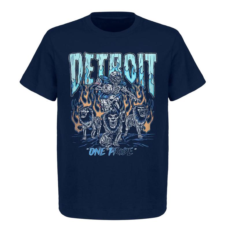 Detroit 'One Pride' Graphic T-Shirt – Limited Edition, Full Cotton, Comfortable & Stylish American Football Merch - Classic Sport Graphic Tees - Unise
