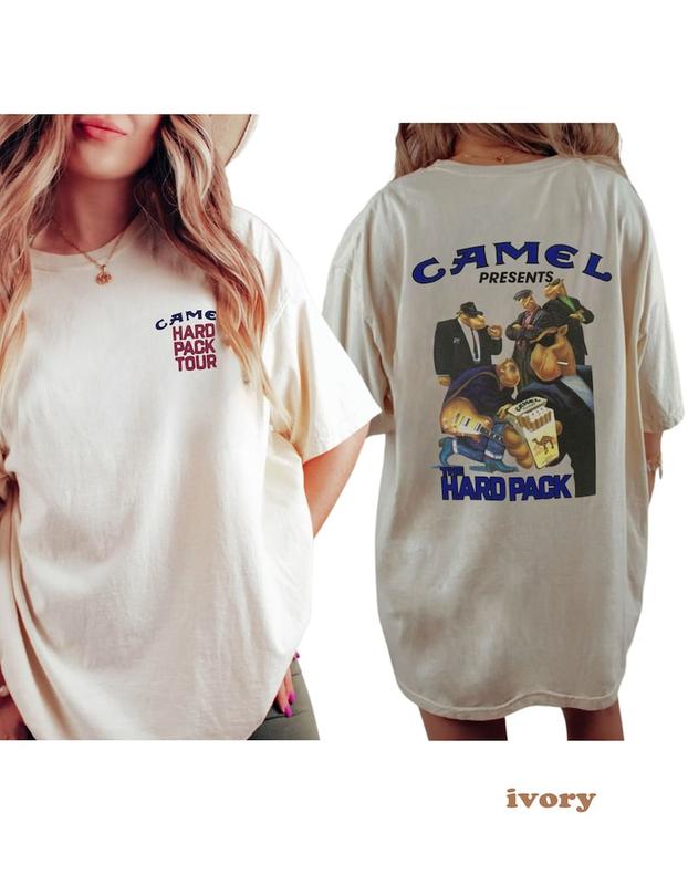 90s Camel The Hard Pack Unisex Garment-Dyed T-shirt vintage Shirt, Joe Camel Promo Tee, Cowboy T-shirt, sweater and Hoodie 2 sides