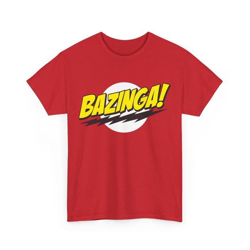 The Big Bang Theory Bazinga Super Logo Menswear Cotton Streetwear T-Shirt
