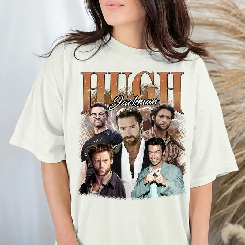 Hugh T Shirt Jackman T Shirt Gift For Woman and Man Unisex T-Shirt Casual Cotton