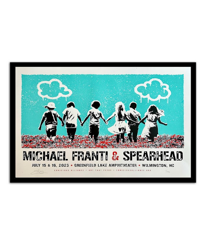 Michael Franti & Spearhead July 15 16, 2023 Greenfield Lake Amphitheater Wilmington, NC Poster