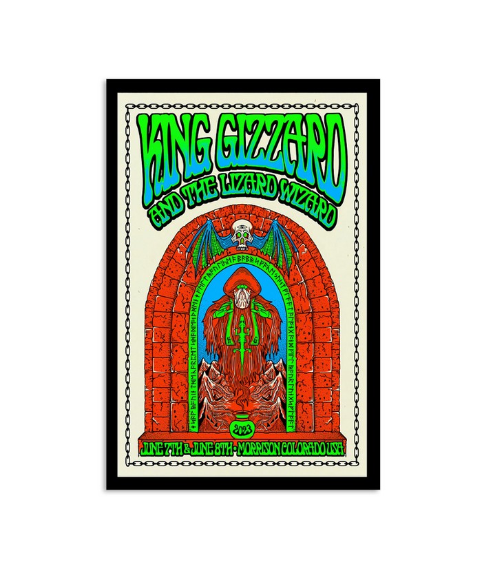 King Gizzard & The Lizard Wizard 2023 June 7 8 Morrison Colorado Poster