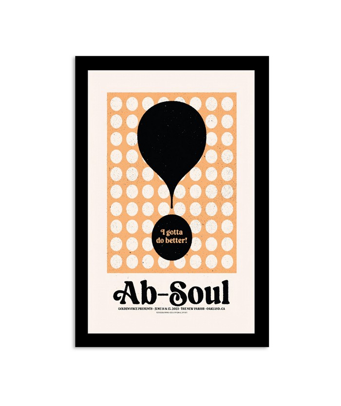Poster Ab Soul Goldenvoice Presents June 14 15 2023 The New Parish Oakland CA