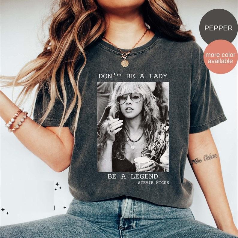 Vintage Don't Be A Lady Shirt . Casual Collar Comfort Cotton Comfort Cotton