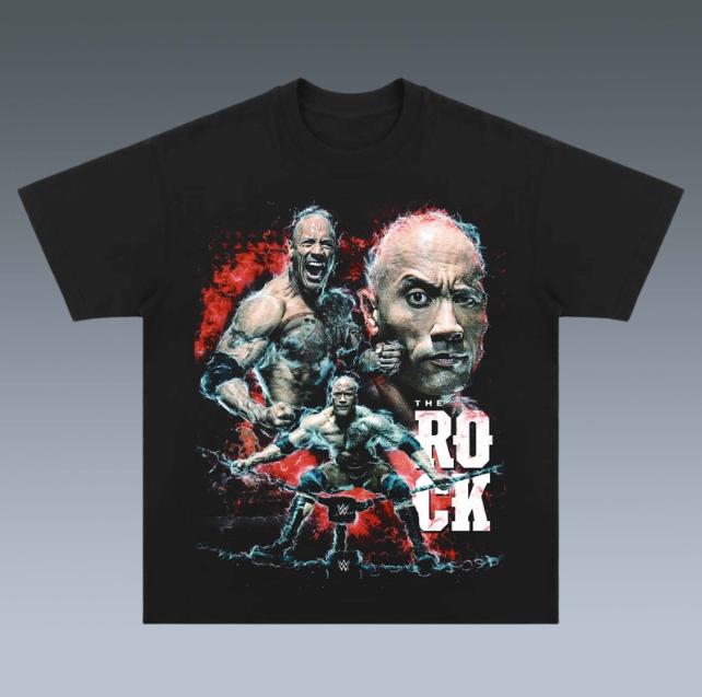 VINTAGE TEE THE ROCK-DWAYNE DOUGLAS JOHNSON, Prints Vintage T-Shirt, Wrestler Shirt, WWE Shirt, Graphic Tee, Unisex T-Shirt, Gift All Top Menswear
