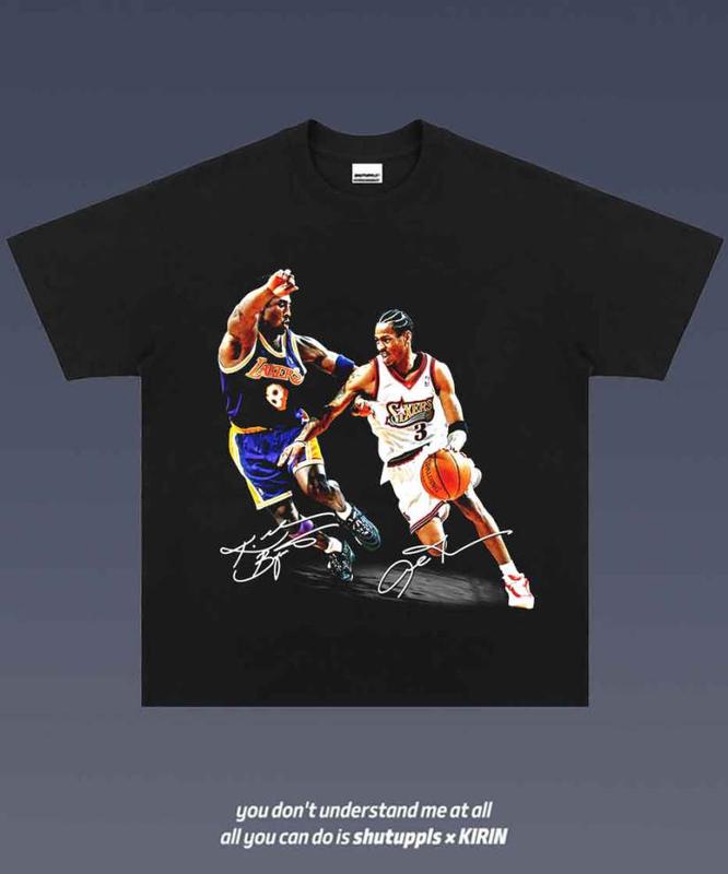 KOBE VS IVERSON 2.12 VINTAGE TEE MEN'S GRAPHIC T-SHIRT SWEATSHIRT HOODIE GIFT FOR FAN