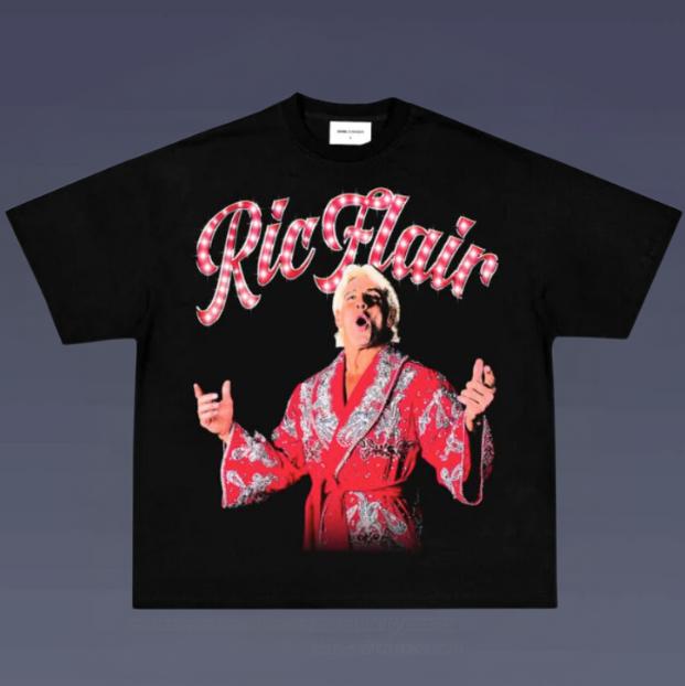 VINTAGE TEE RIC FLAIR, Prints Vintage T-Shirt, Wrestler Shirt, WWE Shirt, Vintage Graphic Tee, Unisex T-Shirt, Gift For All Top Menswear