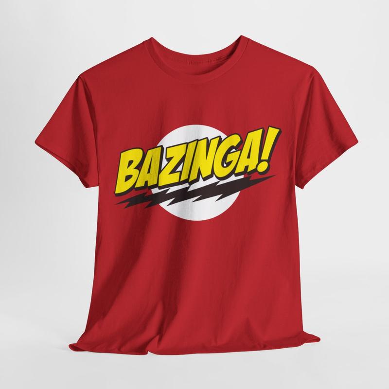 The Big Bang Theory Bazinga Super Logo Menswear Cotton Streetwear T-Shirt