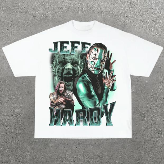 VINTAGE TEE JEFF HARDY, Prints Vintage T-Shirt, Wrestler Shirt, WWE Shirt, Y2k Shirt, Vintage Graphic Tee, Unisex T-Shirt, Gift For Him, Adult Casual