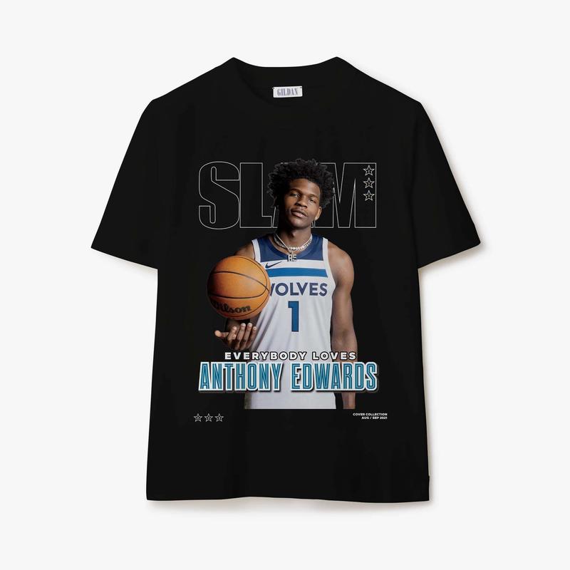 SLAM Cover Tee - Anthony Edwards Unisex T-Shirt, Sweatshirt, Hoodie Available in Sizes S-3XL, Sweatshirt, Hoodie