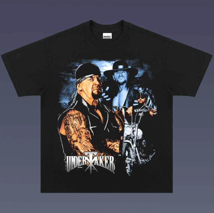 VINTAGE TEE UNDERTAKER TEE, Double Sided Prints Vintage T-Shirt, Wrestler Shirt, WWEShirt, Graphic Tee, Unisex T-Shirt, Gift For All Top Menswear