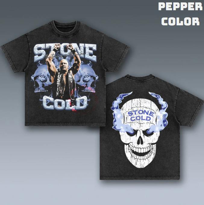 VINTAGE TEE STONE COLD, Double Sided Prints Vintage T-Shirt, Wrestler Shirt, WWE Shirt, Graphic Tee Shirt, Unisex T-Shirt, Gift For Him, Crewneck Sho
