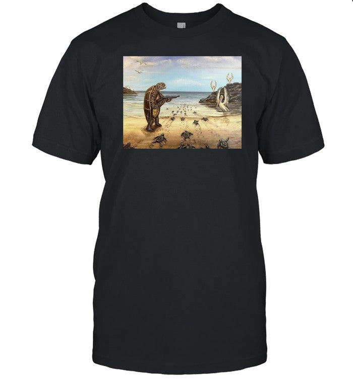 Sea Turtle Protecting His Babies From Sea Birds Limited Shirt