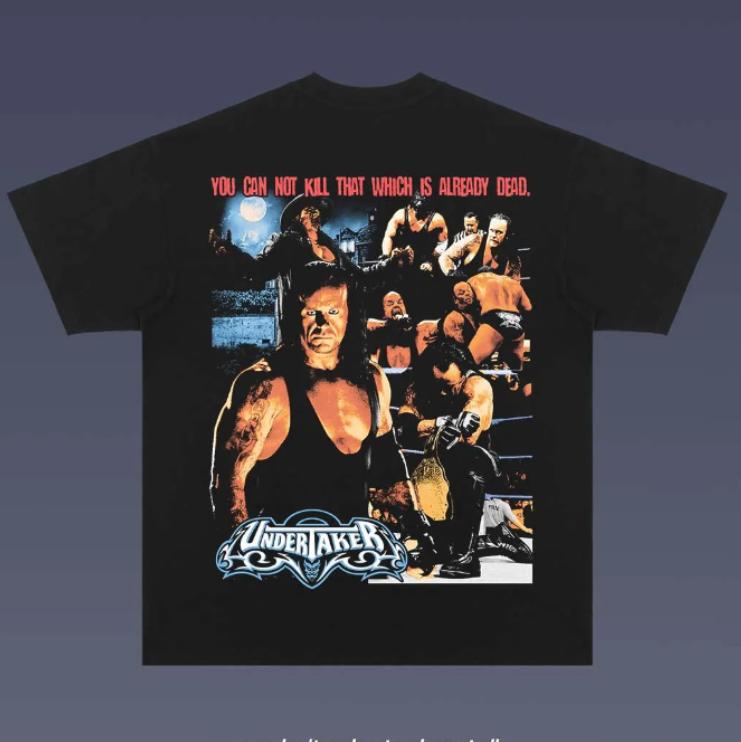 VINTAGE TEE UNDERTAKER TEE, Double Sided Prints Vintage T-Shirt, Wrestler Shirt, WWEShirt, Graphic Tee, Unisex T-Shirt, Gift For All Top Menswear