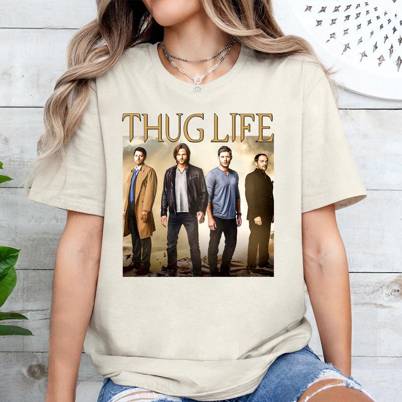 Supeernatural Thug Life T Shirt, Thug Life Supeernatural T Shirt, Sam-Winchester Shirt, Dean-Winchester T-Shirt Sweatshirt Hoodie