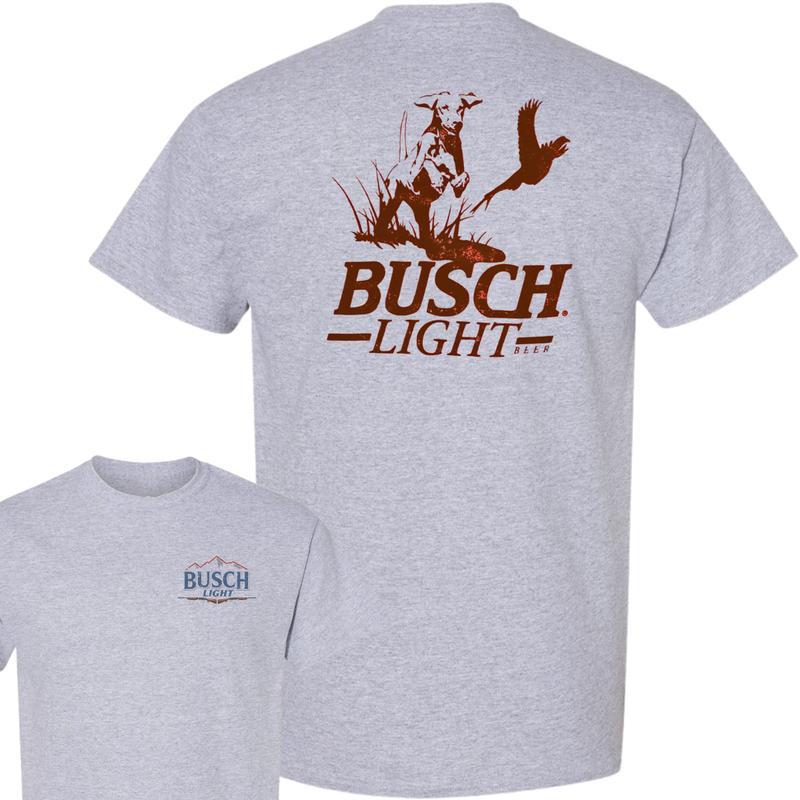 Busch Light -Beer- Busch Light Hunting Dog Tshirt , Casual Graphic Round Neck T-shirt for Summer, Fashion Top for Daily Wear, T shirt For Men And Wome