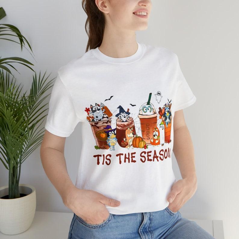 Adult Halloween Bluey Tee T-shirt Bluey Halloween Bluey Halloween Tee_Cotton T-Shirt, Perfect Tee, Gifts For Boyfriend and Girlfriend T-Shirt