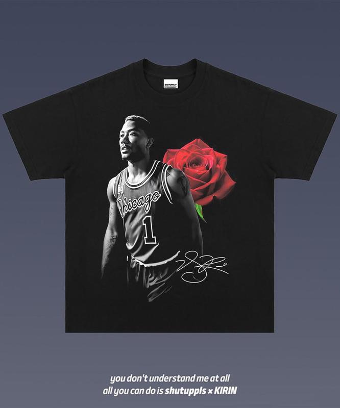DERRICK ROSE TEE 3.4 TEE VINTAGE TEE GRAPHIC T-SHIRT GIFT FOR FAN