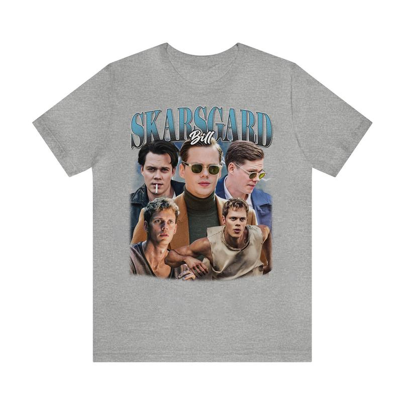 Vintage Bill Skarsgård Shirt - Homage Shirt Unisex Pennywise Clown Graphic Tee, Gift Bill Skarsgård Gift For Movies Lovers Casual