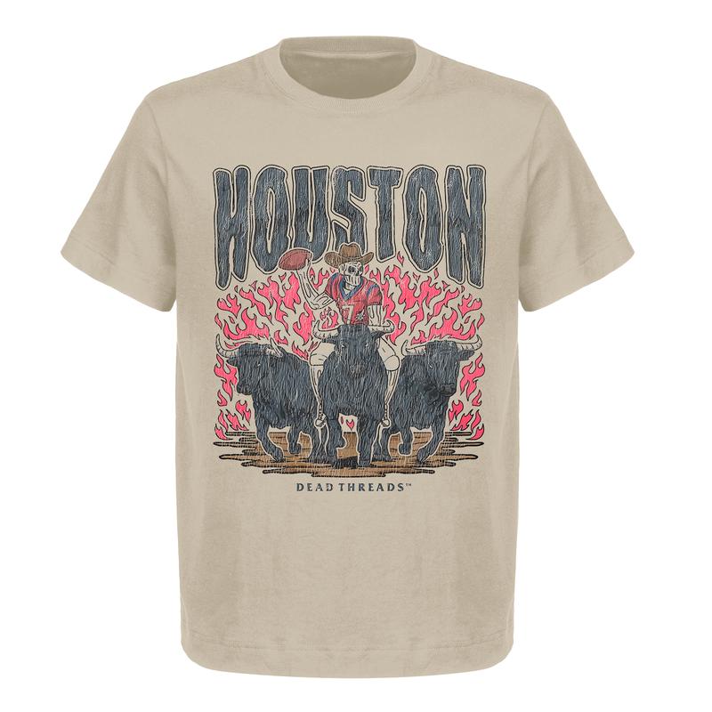 Vintage Houston Football Graphic T-Shirt Gildan 5000 Heavy Cotton Unisex Fit Perfect for American Football Fans