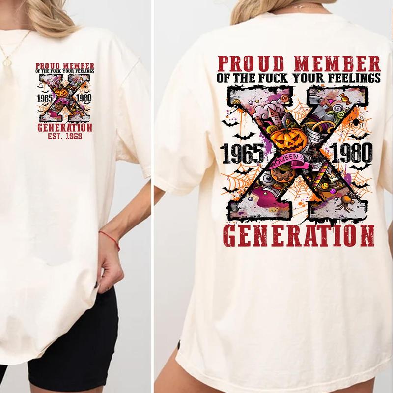 Custom (1963-1980) Gen X Skull Halloween New Version 2 Shirt, Gen X Raised On Hose Water And Neglect T-Shirt, Vintage Inspired Shirt, Funny Saying Sh