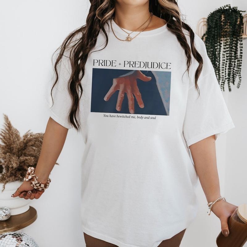 Pride & Prejudice Mr Darcy Jane Austen Bewitched Me Body and Soul Pemberly Sweatshirt Hand Flex Crewneck Pride And Prejudice Pemberley Sweatshirt