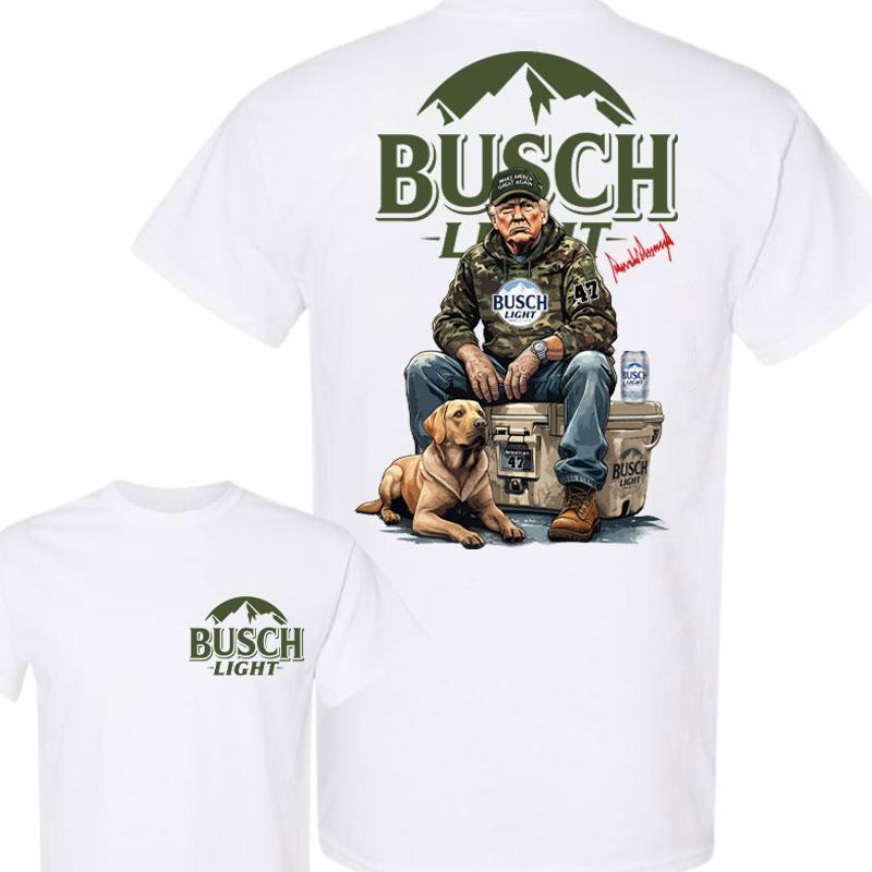 Busch Light Trump 2 Sided T-shirt , Perfect for Outdoorsmen, Perfect For Beer Enthusiasts And Casual Outings, Unisex for Men and For Women