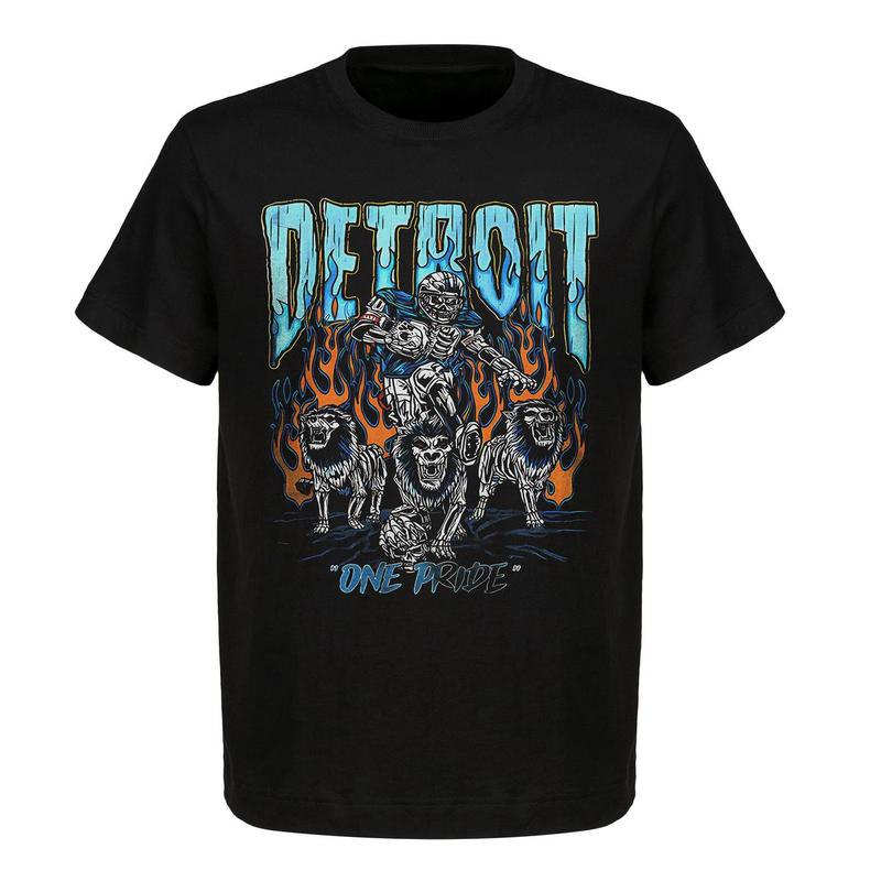 Detroit 'One Pride' Graphic T-Shirt – Limited Edition, Full Cotton, Comfortable & Stylish American Football Merch - Classic Sport Graphic Tees - Unise