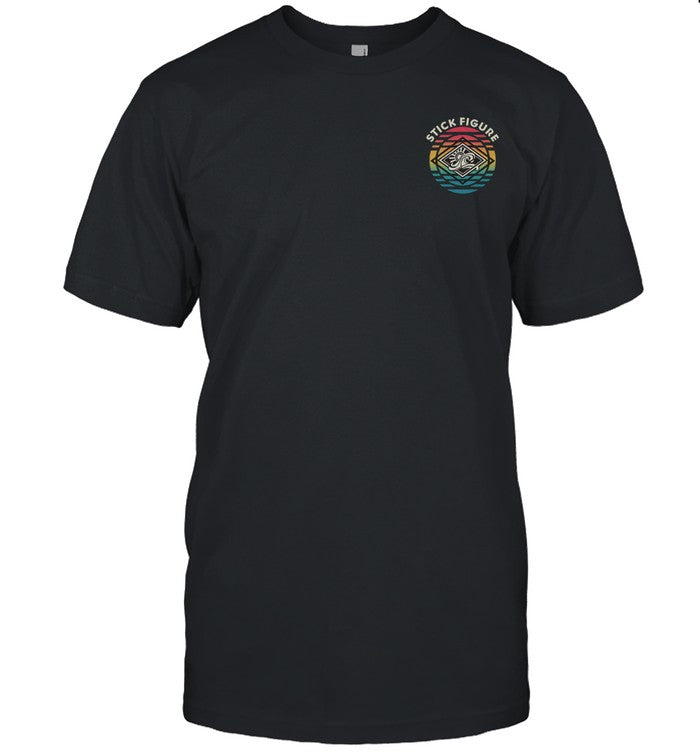 Riptide Stick Figure T-Shirt Black