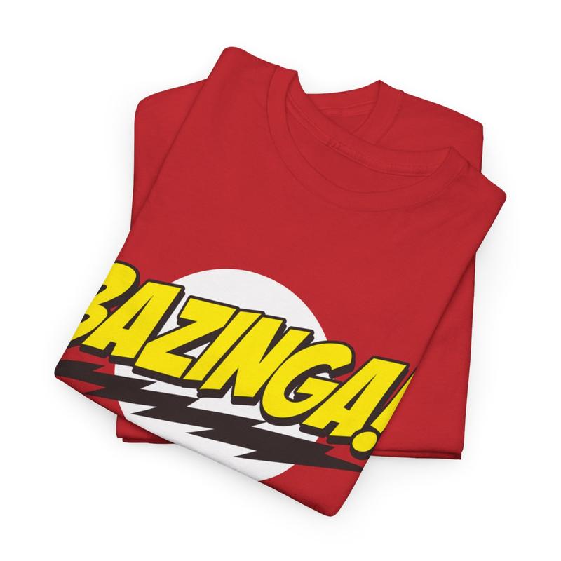 The Big Bang Theory Bazinga Super Logo Menswear Cotton Streetwear T-Shirt