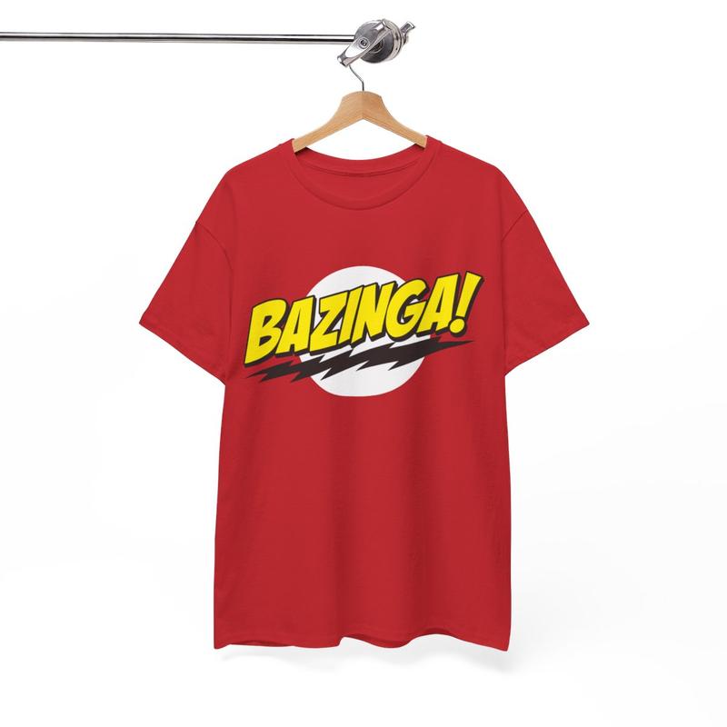 The Big Bang Theory Bazinga Super Logo Menswear Cotton Streetwear T-Shirt