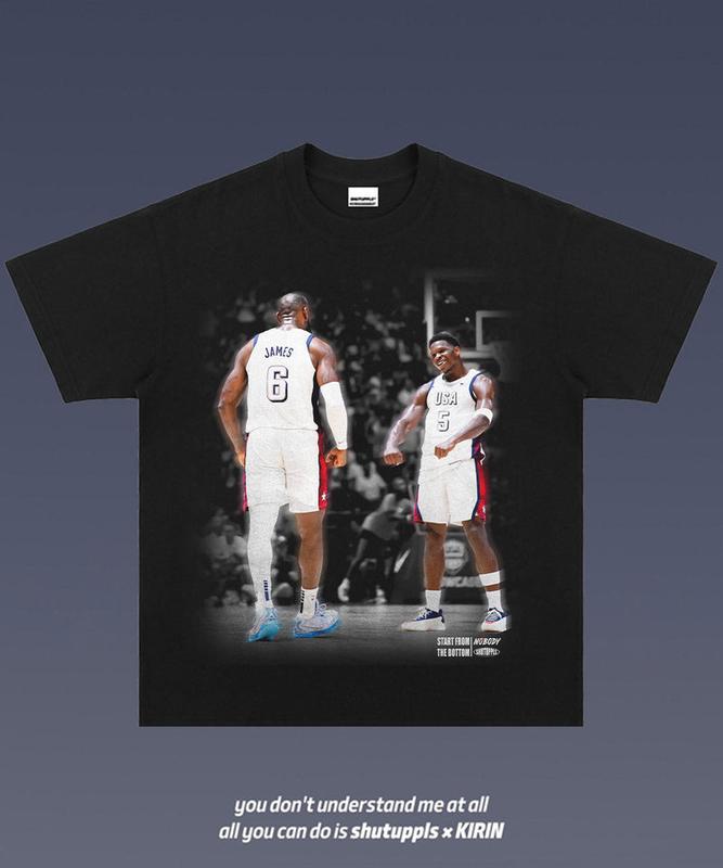 LEBRON JAMES ANTHONY EDWARDS TEE 1.0 TEE VINTAGE TEE GRAPHIC T-SHIRT GIFT FOR FAN