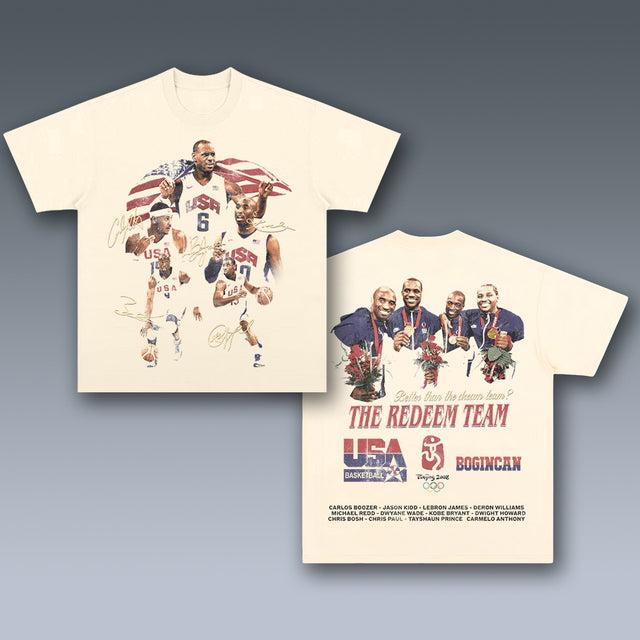 VINTAGE TEE 2008 USA BASKETBALL TEAM 7.16