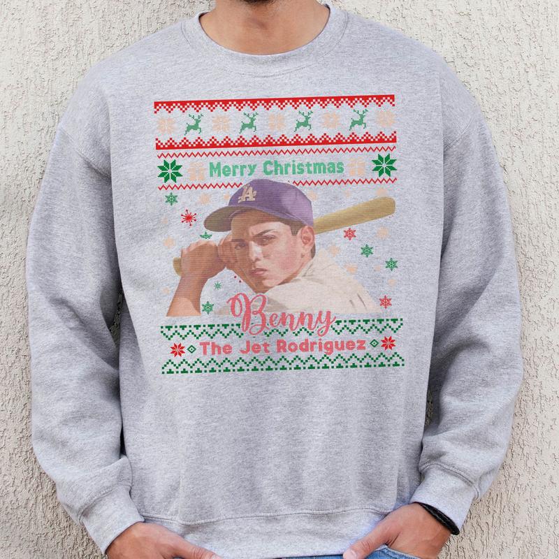 Sandlot Benney with Christmas Sweatshirt, Baseball Classic Movie Tshirt, 90’s Childhood Memories Tshirt_Sweatshirt_Hoodie, Gift For Baseball Lovers