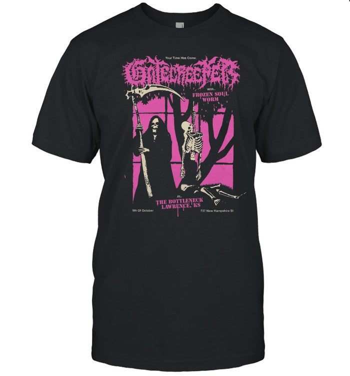 Gatecreeper With Frozen Soul Worm The Bottleneck Lawrence Ks 9 October 2024 T Shirt