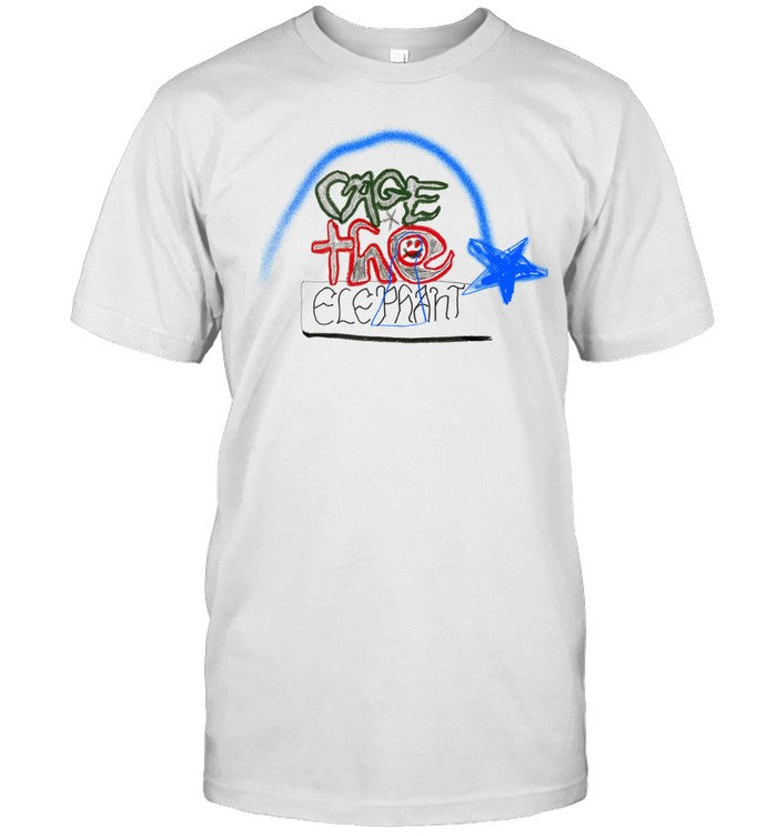 Limited White Doodle Cage The Elephant Shirt