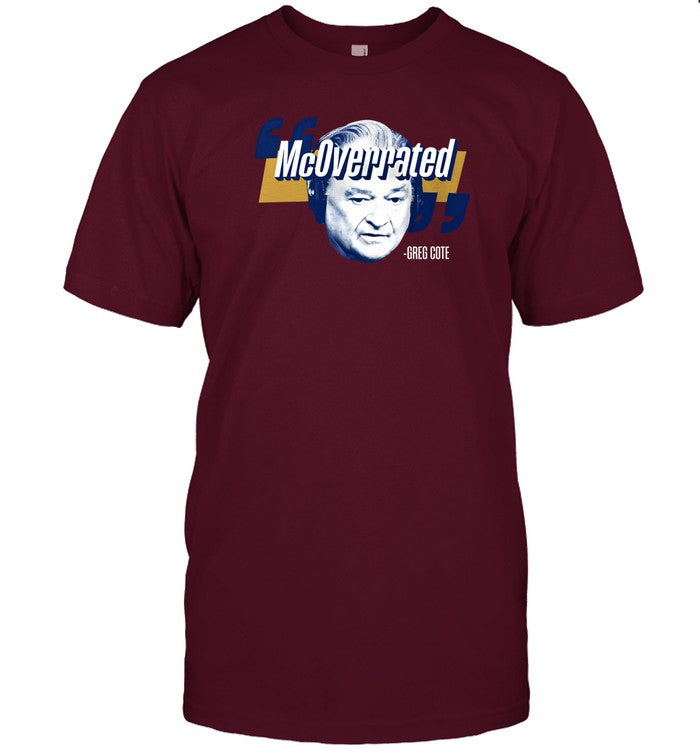 Lebatardaf Mcoverrated Face Fla On Red T Shirt