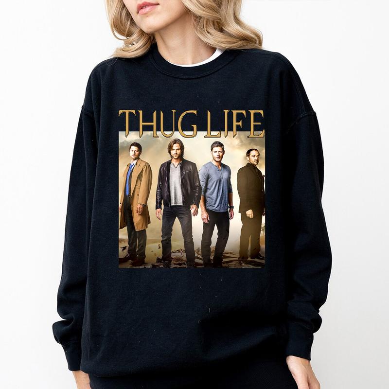 Supeernatural Thug Life T Shirt, Thug Life Supeernatural T Shirt, Sam-Winchester Shirt, Dean-Winchester T-Shirt Sweatshirt Hoodie