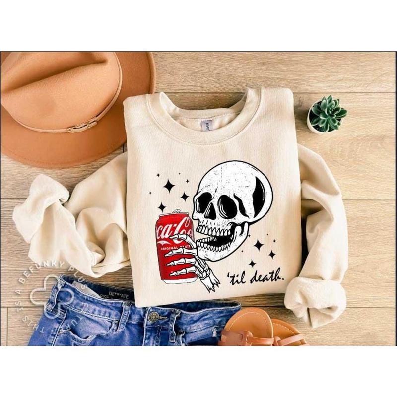 Till Death Cola Sweatshirt, Skeleton Shirt, Halloween Hoodie, Cute Coke Shirt, Skeleton Sweatshirt, Gift For Her, Soda Shirt T-shirt, sweater and Hoo