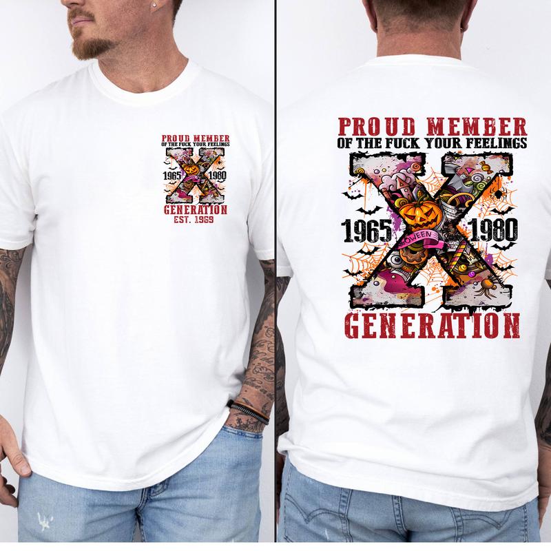 Custom (1963-1980) Gen X Skull Halloween New Version 2 Shirt, Gen X Raised On Hose Water And Neglect T-Shirt, Vintage Inspired Shirt, Funny Saying Sh