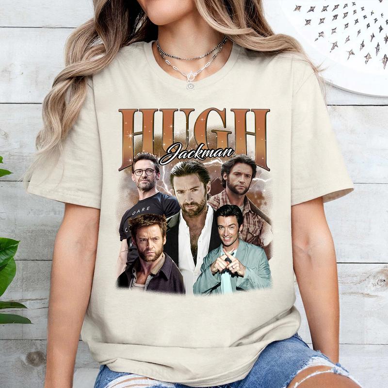Hugh T Shirt Jackman T Shirt Gift For Woman and Man Unisex T-Shirt Casual Cotton