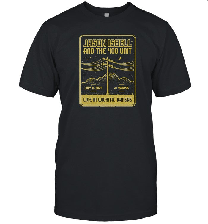 Jason Isbell And The 400 Unit July 11 2024 Wichita Wave Concert Shirt Artwork