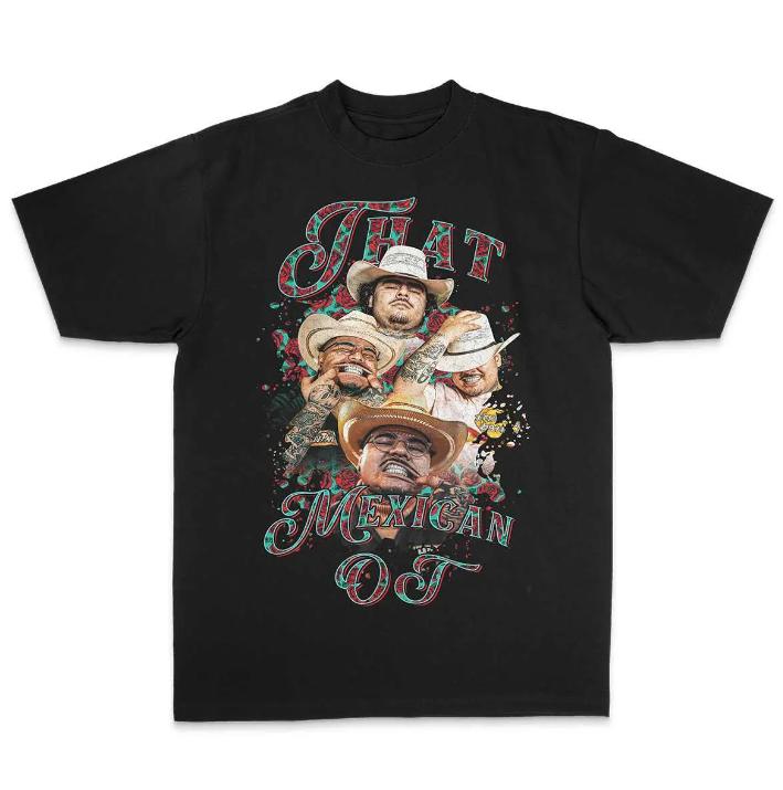 That Mexican OT - T Shirt Vintage Style Shaka Wear Heavy Weight Street Tee V3 Roses texas rap Classic Cotton Fabric Menswear Vintage Graphic Tee