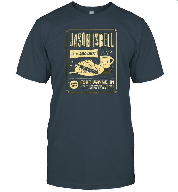 Jason Isbell And The 400 Unit March 8, 2024 Embassy Theatre, Fort Wayne, IN T-Shirt