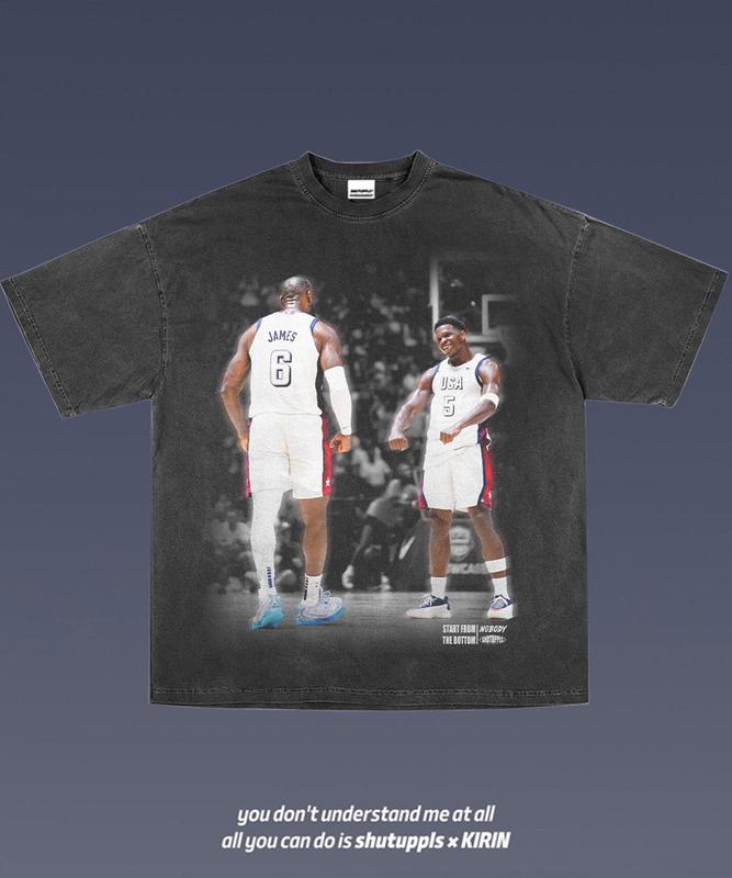 LEBRON JAMES ANTHONY EDWARDS TEE 1.0 TEE VINTAGE TEE GRAPHIC T-SHIRT GIFT FOR FAN