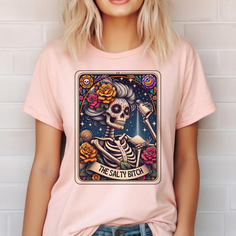 Relatable Tarot Tees Tarot Skeleton Tees Tarot Nurse Top Tarot Reader Tshirt Skeleton Running T-Shirt Tarot Card The Teacher Tarot Top The Nurse Tees