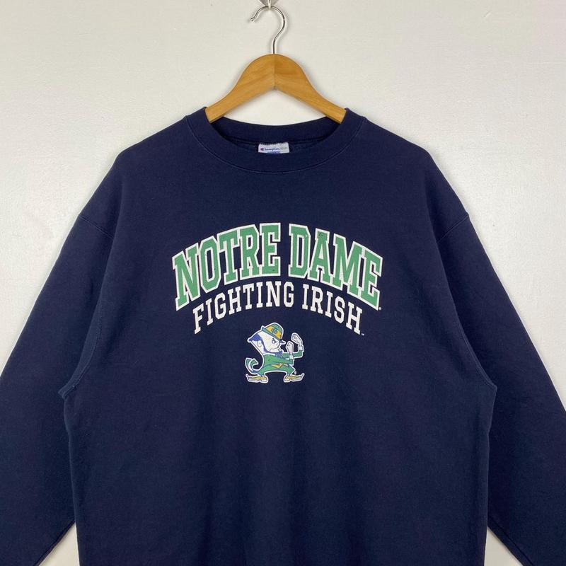 Vintage NCAA University of Notre Dame Sweatshirt, ‘Fighting Irish’ Crewneck Sweatshirt, Gift For Sport Fans