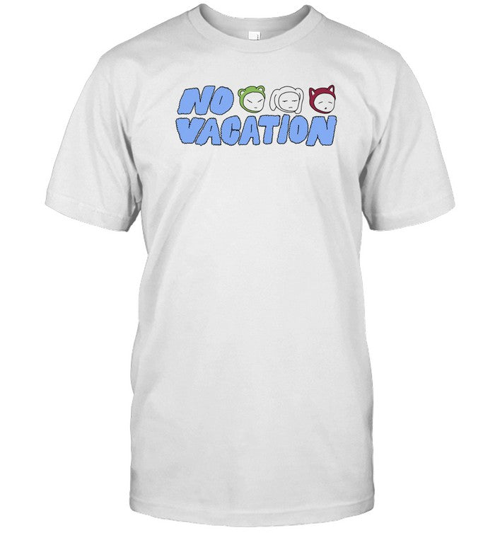 No Vacation T-Shirt Ivory Logo